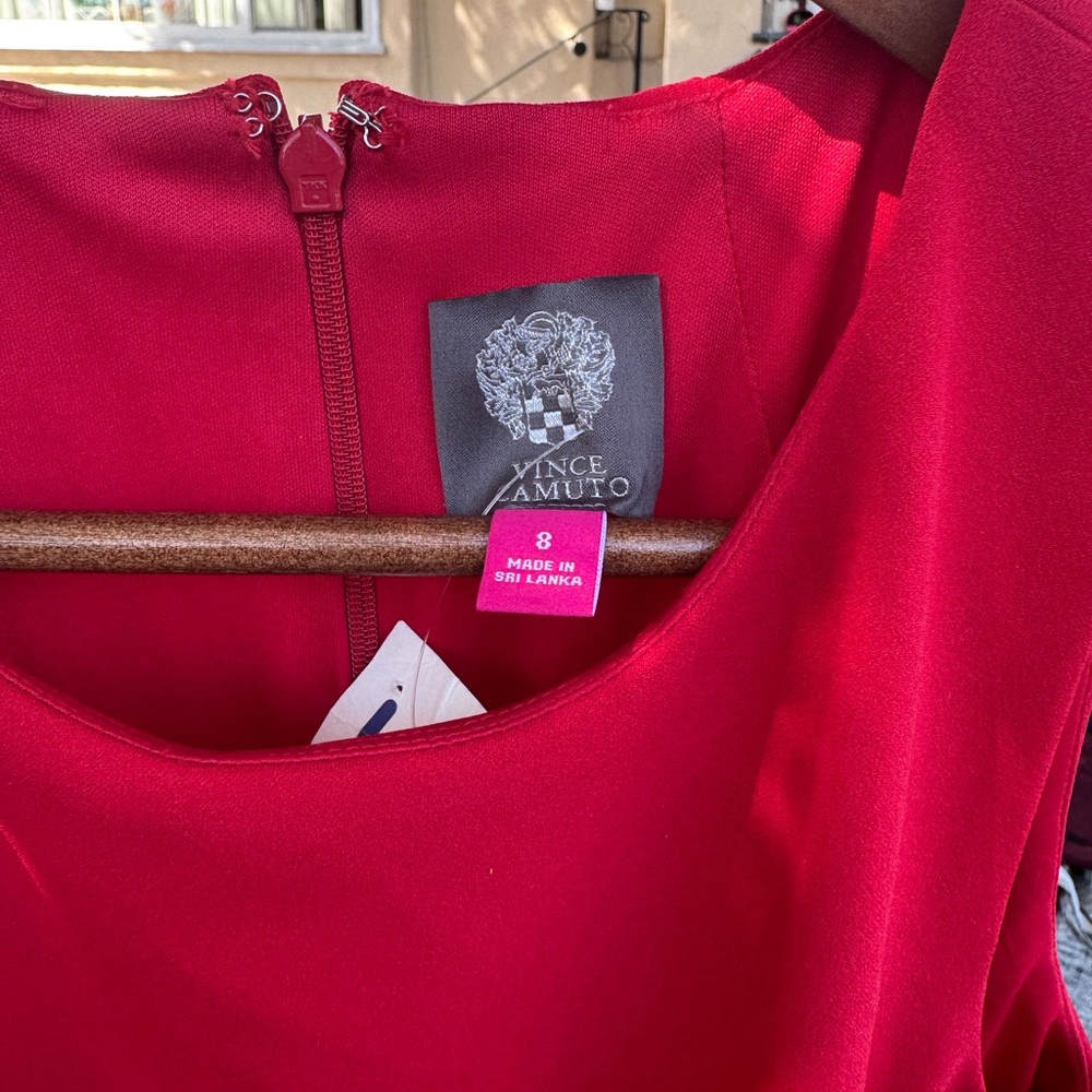 Vince Camuto Bold Red Midi Dress - Picture 5 of 5